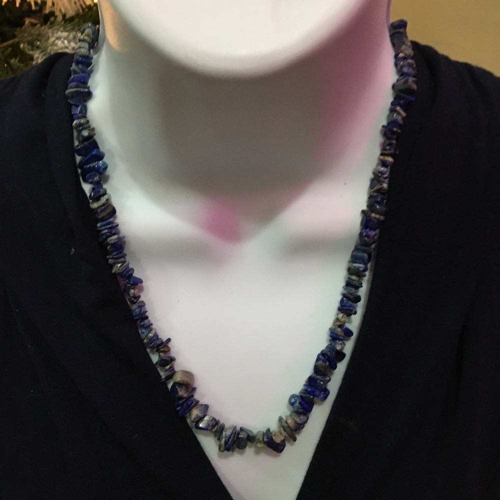 Elegant Blue Beaded Necklace